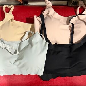 Elegant Women's Bra Set - Black, Cream, Pink, and Light Blue